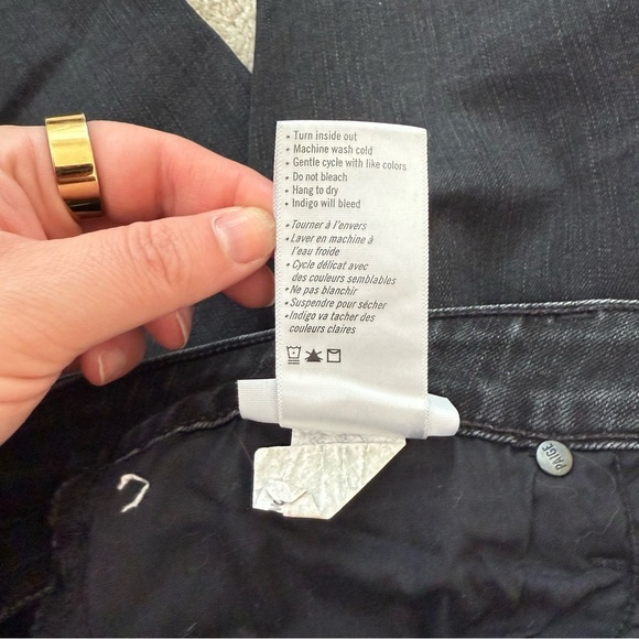 Paige Straight Leg Black Jeans Size 27 - Picture 10 of 13